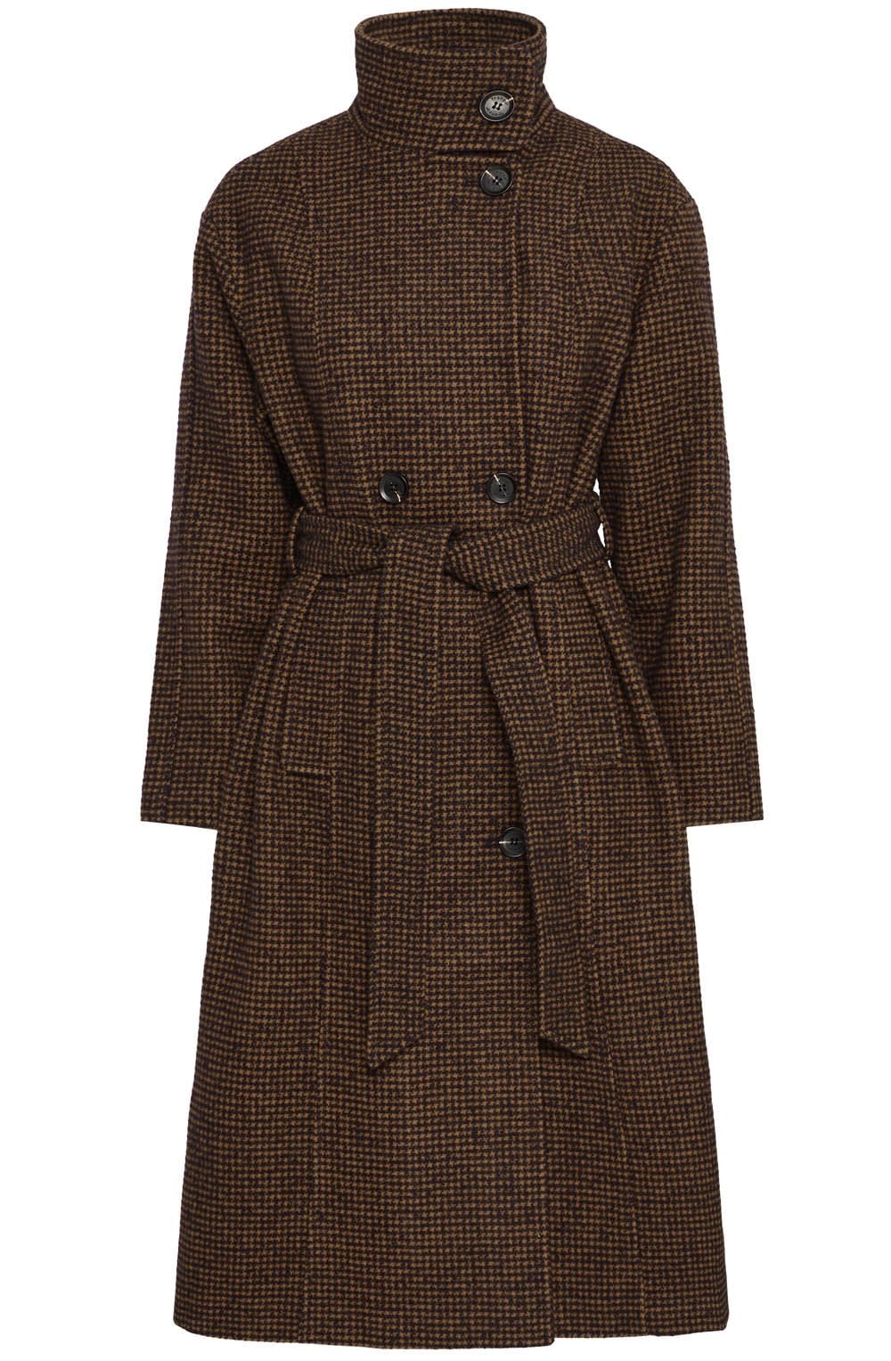 Black Mix Houndstooth Coat