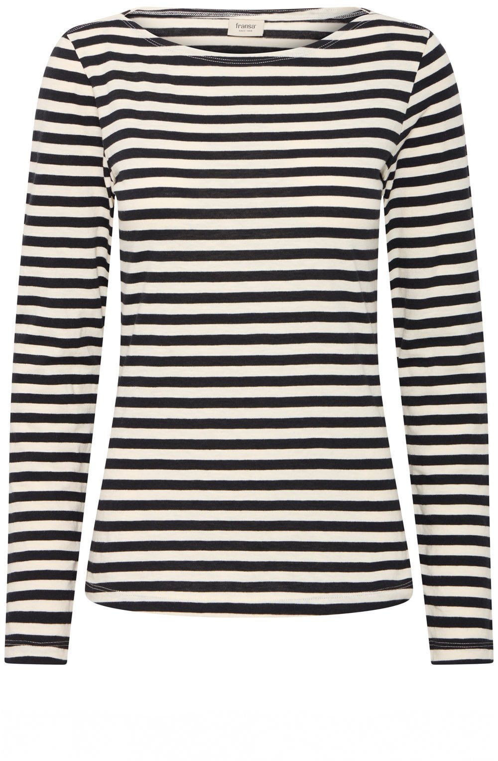 Black Mix Stripe Jersey Top