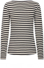 Black Mix Stripe Jersey Top