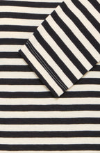 Black Mix Stripe Jersey Top