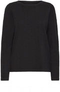 Black Textured Fine Knit Jumper
