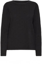 Black Textured Fine Knit Jumper