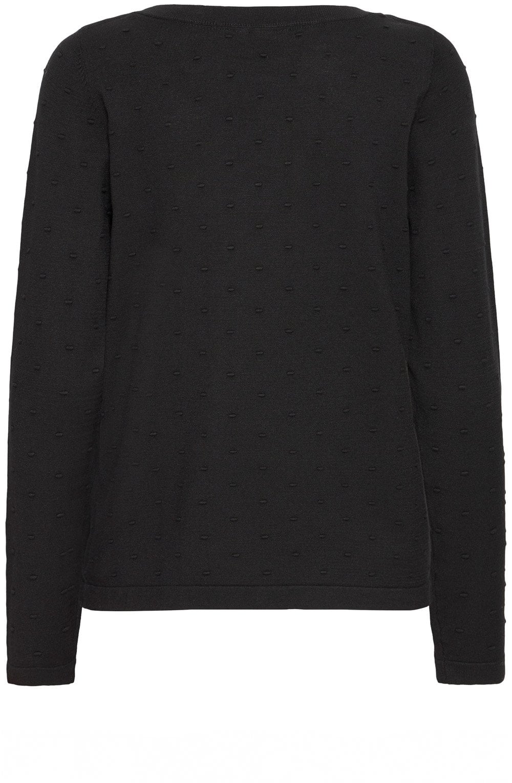 Black Textured Fine Knit Jumper