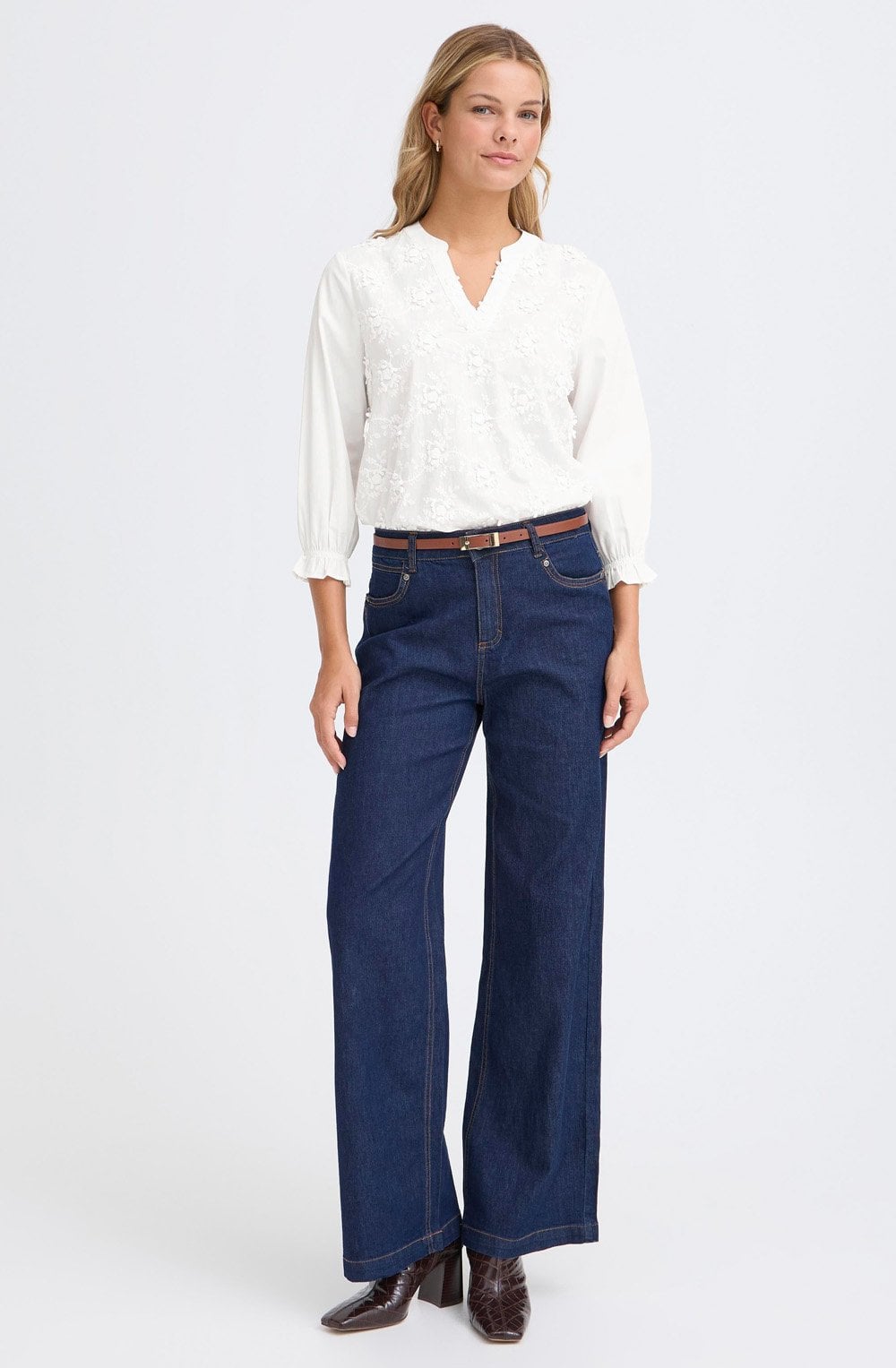 Blanc De Blanc Applique Obbie Blouse