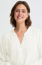 Blanc De Blanc Lace Trim Blouse