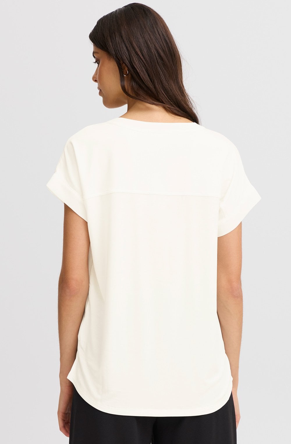 Blanc De Blanc Super Soft Tunic Neck Top