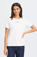 Blanc Heart Embroidered Tala T shirt