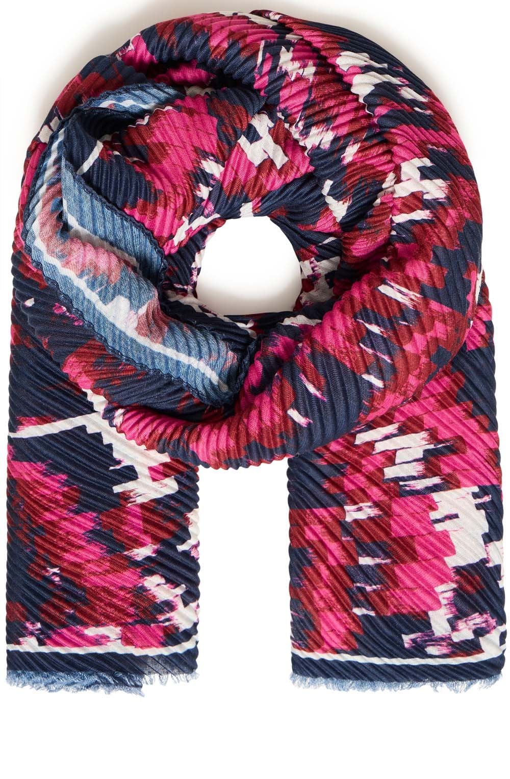 Boho Very Berry Pleated Scarf