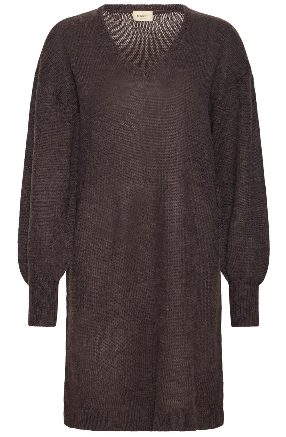 Charcoal Knit Jumper Dress