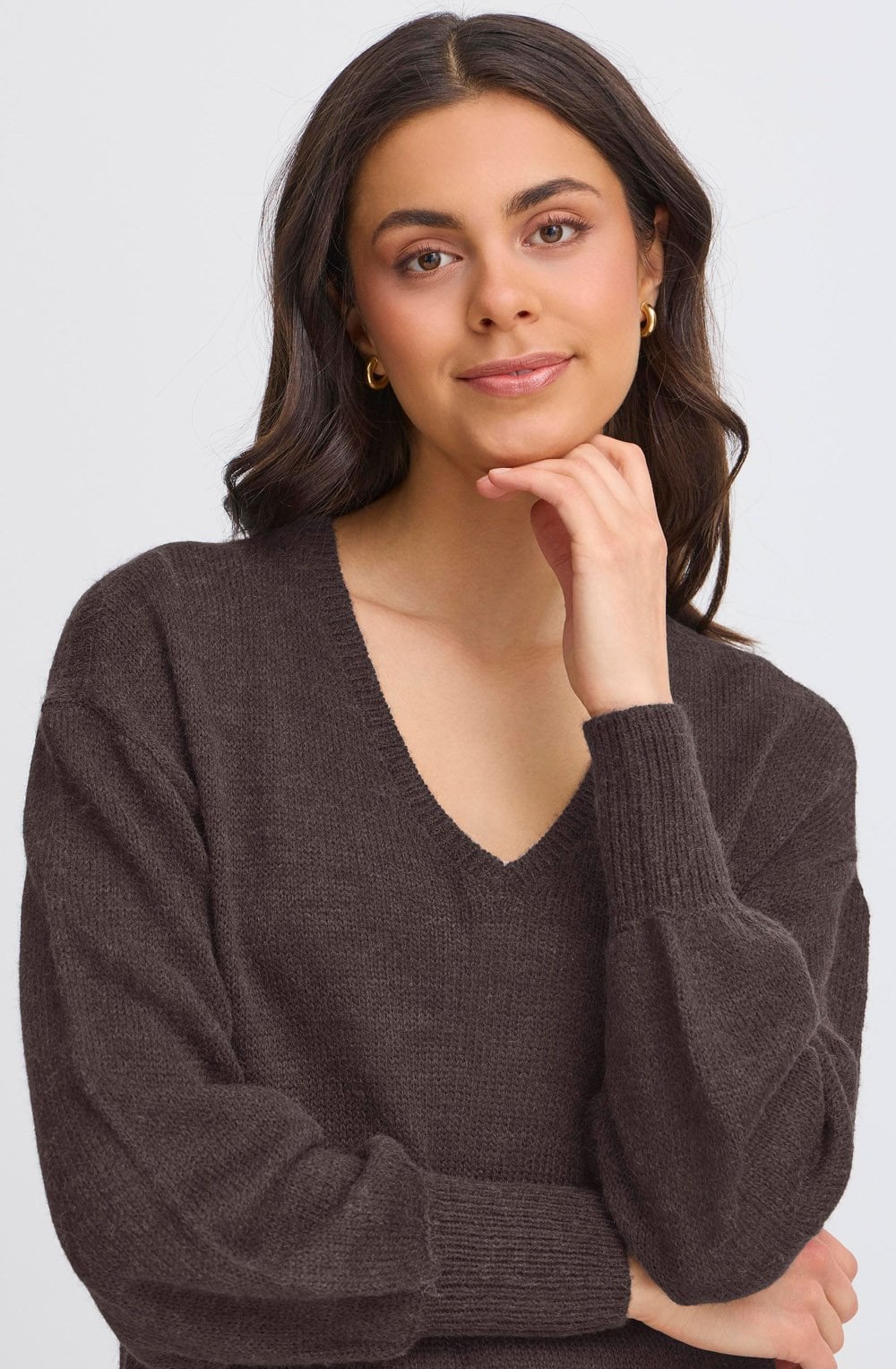 Charcoal Knit Jumper Dress