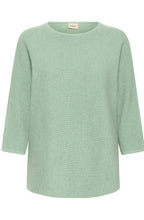 Creme De Menthe Rounded Hem Oversized Jumper