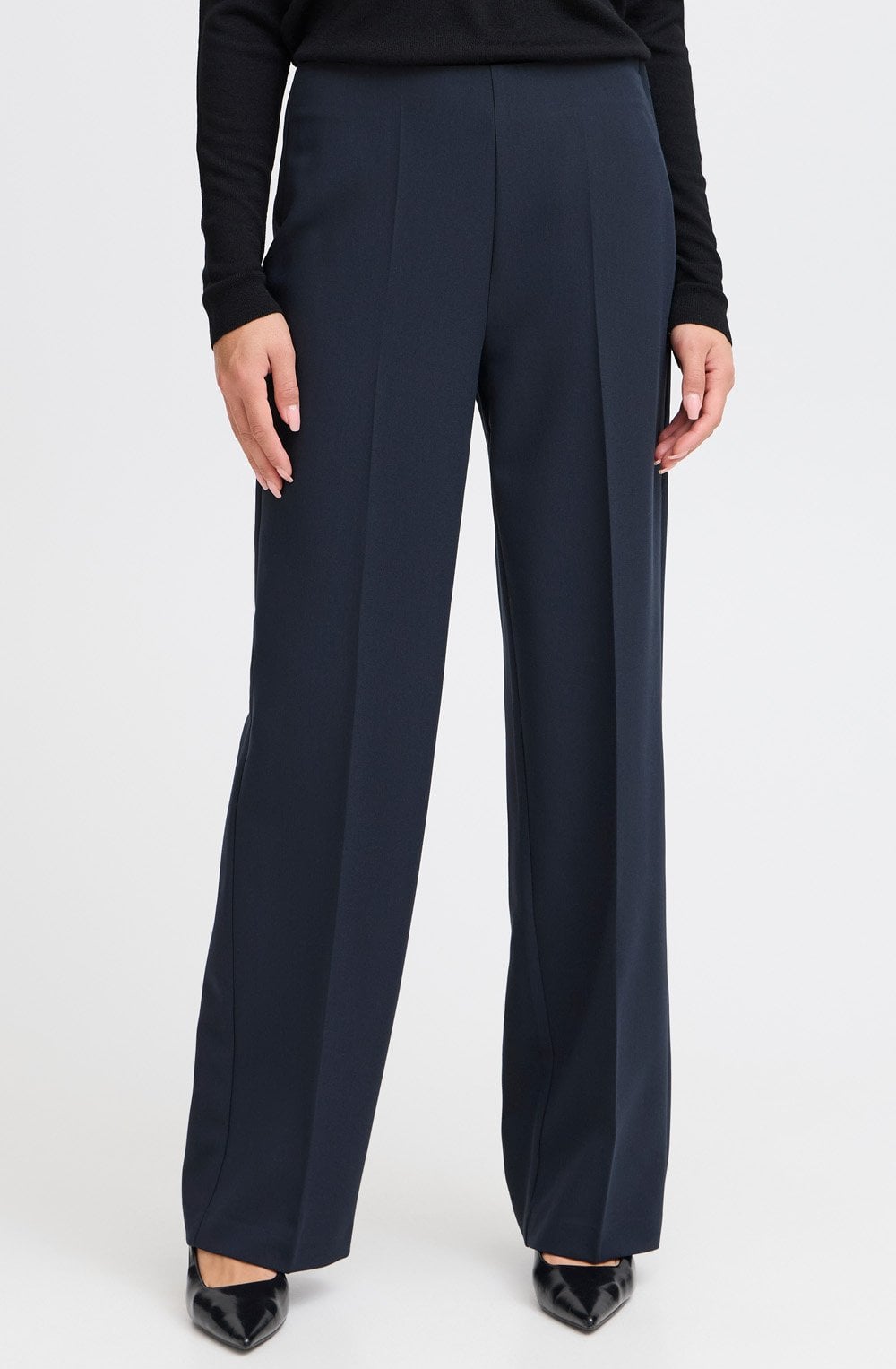 Dark Peacoat Abigail Wide Leg Trousers