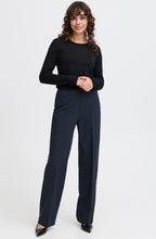 Dark Peacoat Abigail Wide Leg Trousers