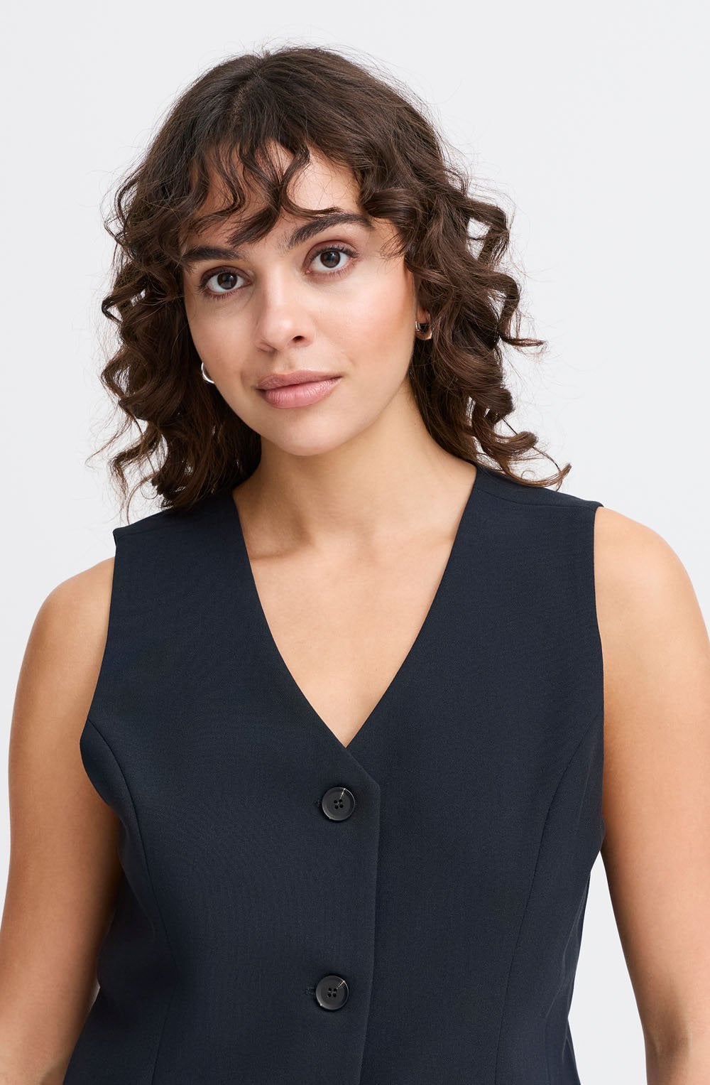 Dark Peacoat Shaped Waistcoat