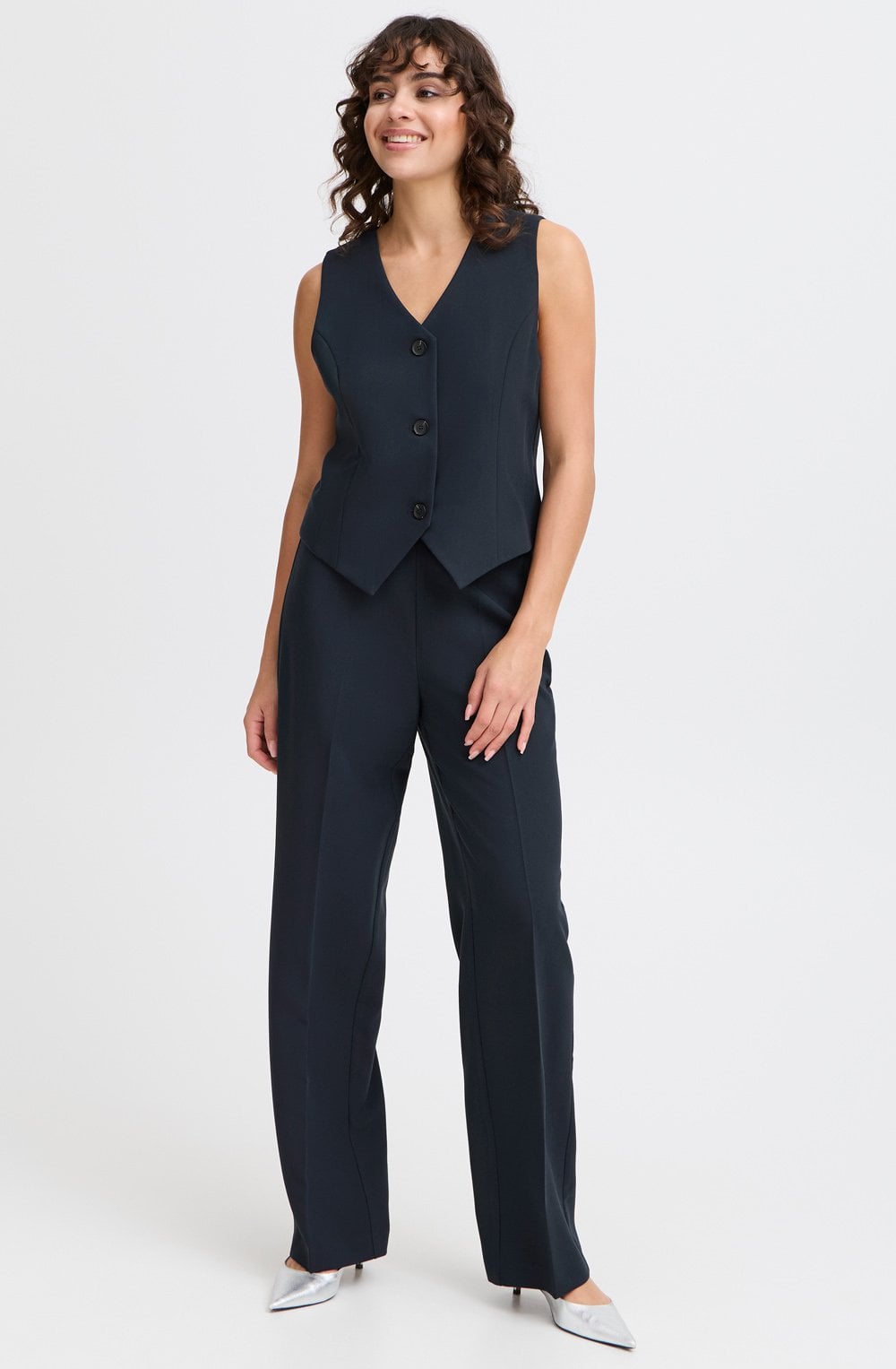 Dark Peacoat Shaped Waistcoat