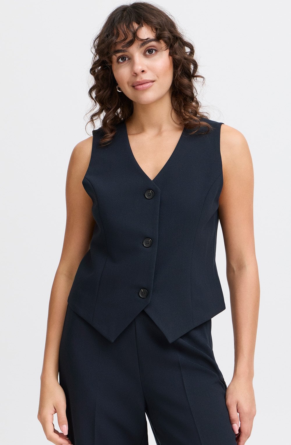 Dark Peacoat Shaped Waistcoat