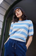 Della Robbia Blue Fine Knit T shirt