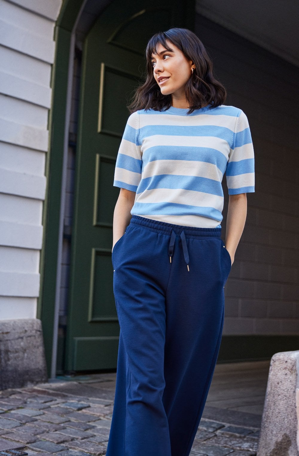 Della Robbia Blue Fine Knit T shirt