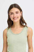Desert Sage Lace Trimmed Vest Top