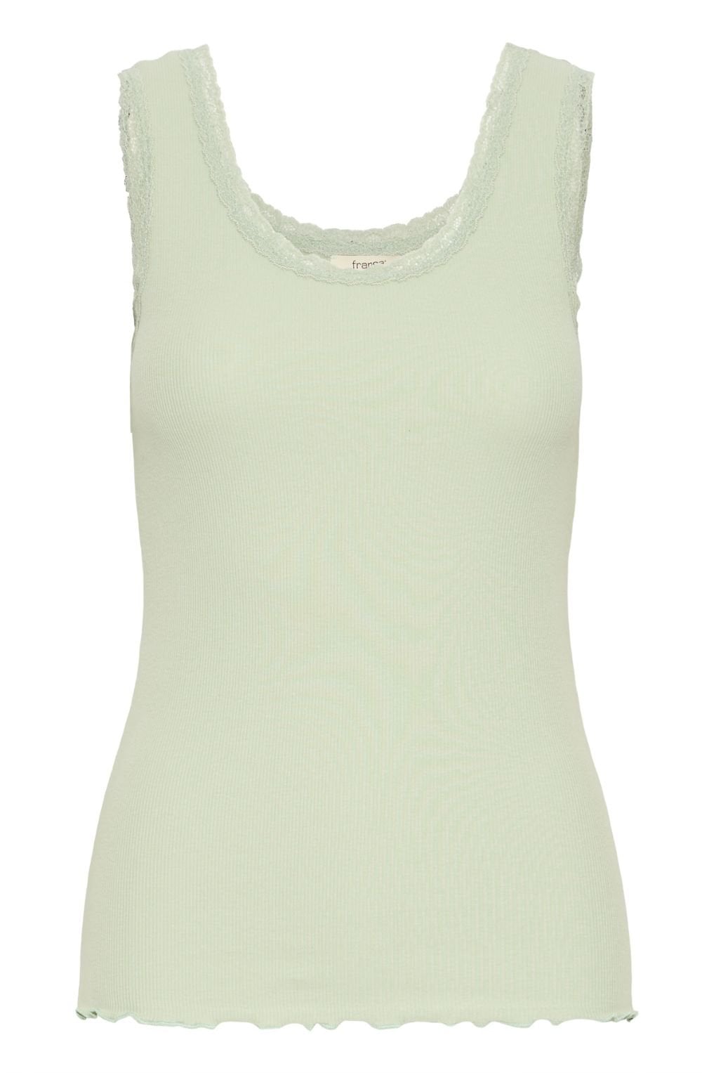 Desert Sage Lace Trimmed Vest Top