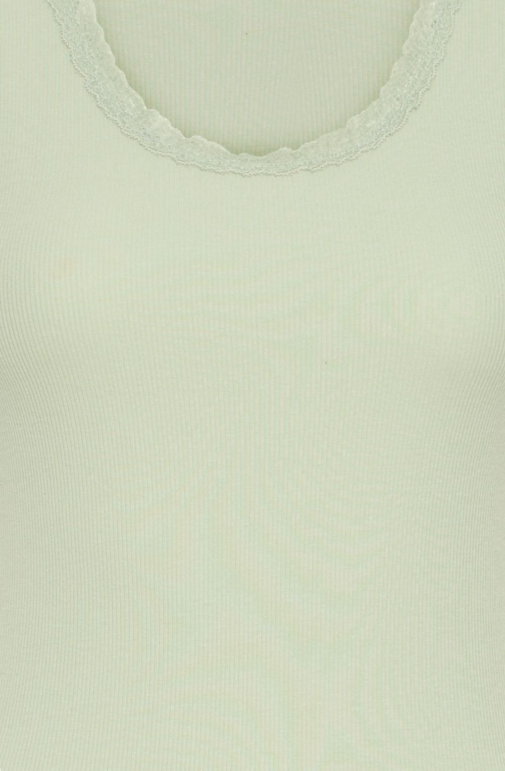 Desert Sage Lace Trimmed Vest Top