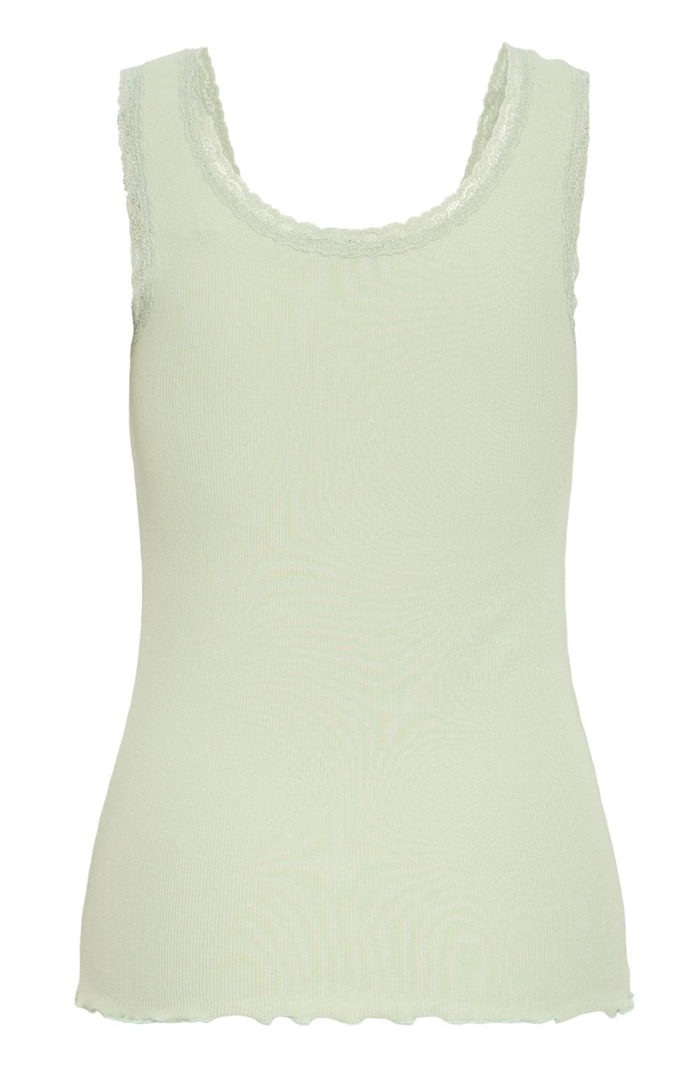 Desert Sage Lace Trimmed Vest Top