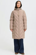Desert Taupe Maise Hooded Puffer Coat