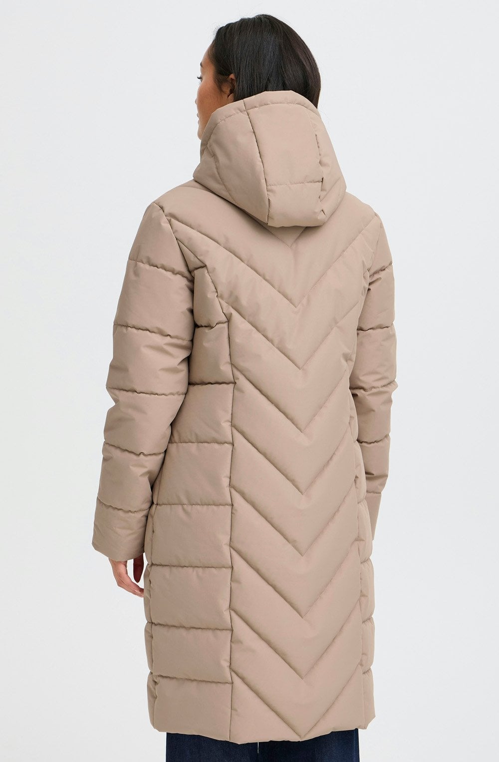 Desert Taupe Maise Hooded Puffer Coat