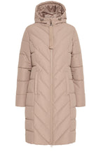 Desert Taupe Maise Hooded Puffer Coat