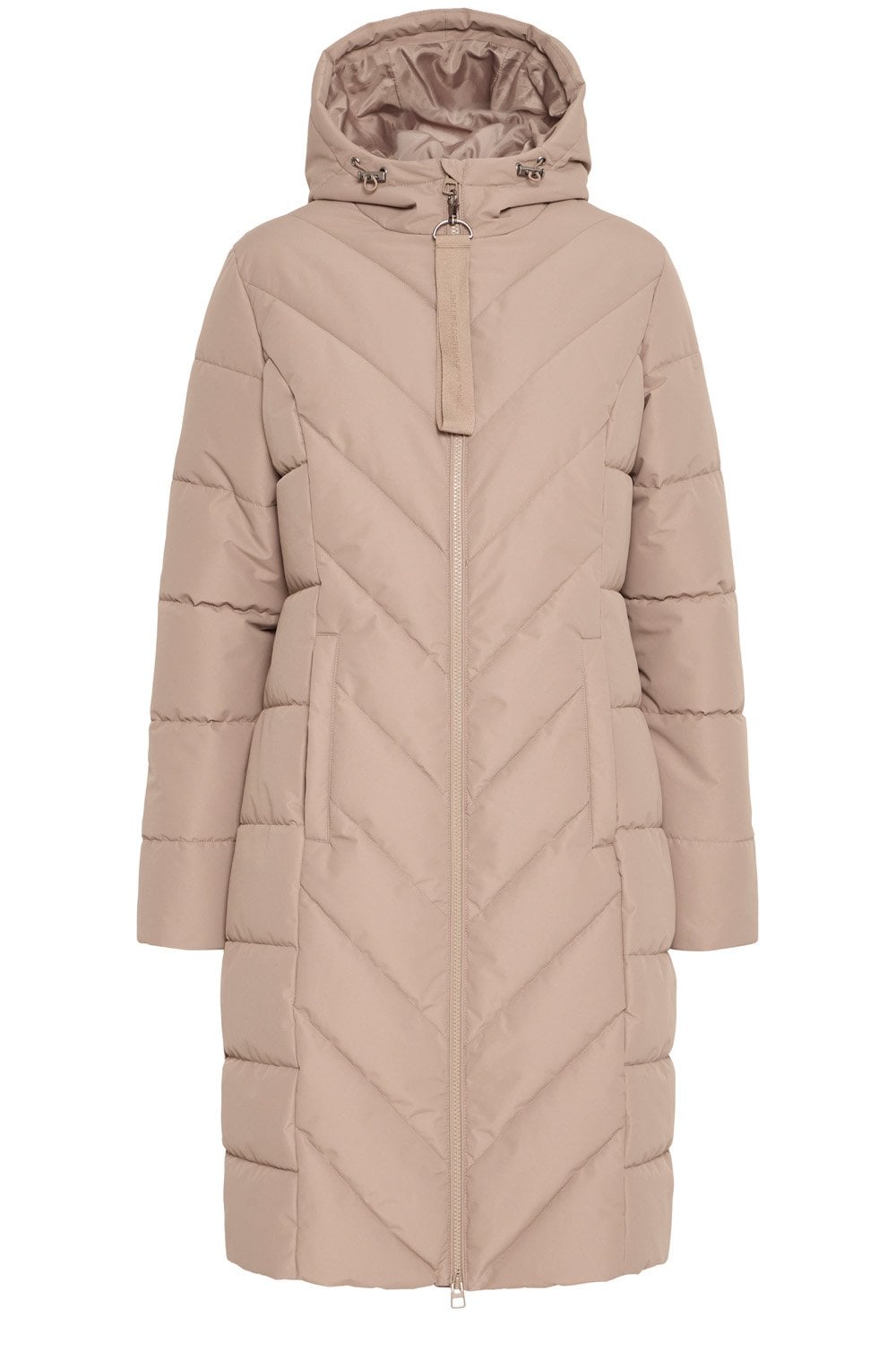 Desert Taupe Maise Hooded Puffer Coat