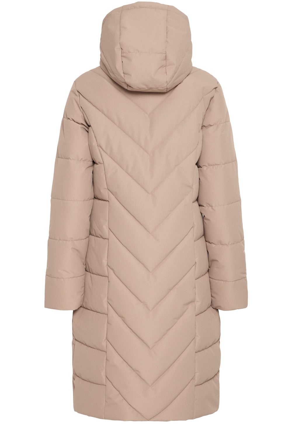 Desert Taupe Maise Hooded Puffer Coat