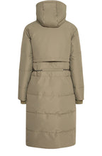 Dusty Olive Maise Drawstring Quilted Coat