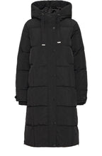 Eileen Square Quilted Black Coat