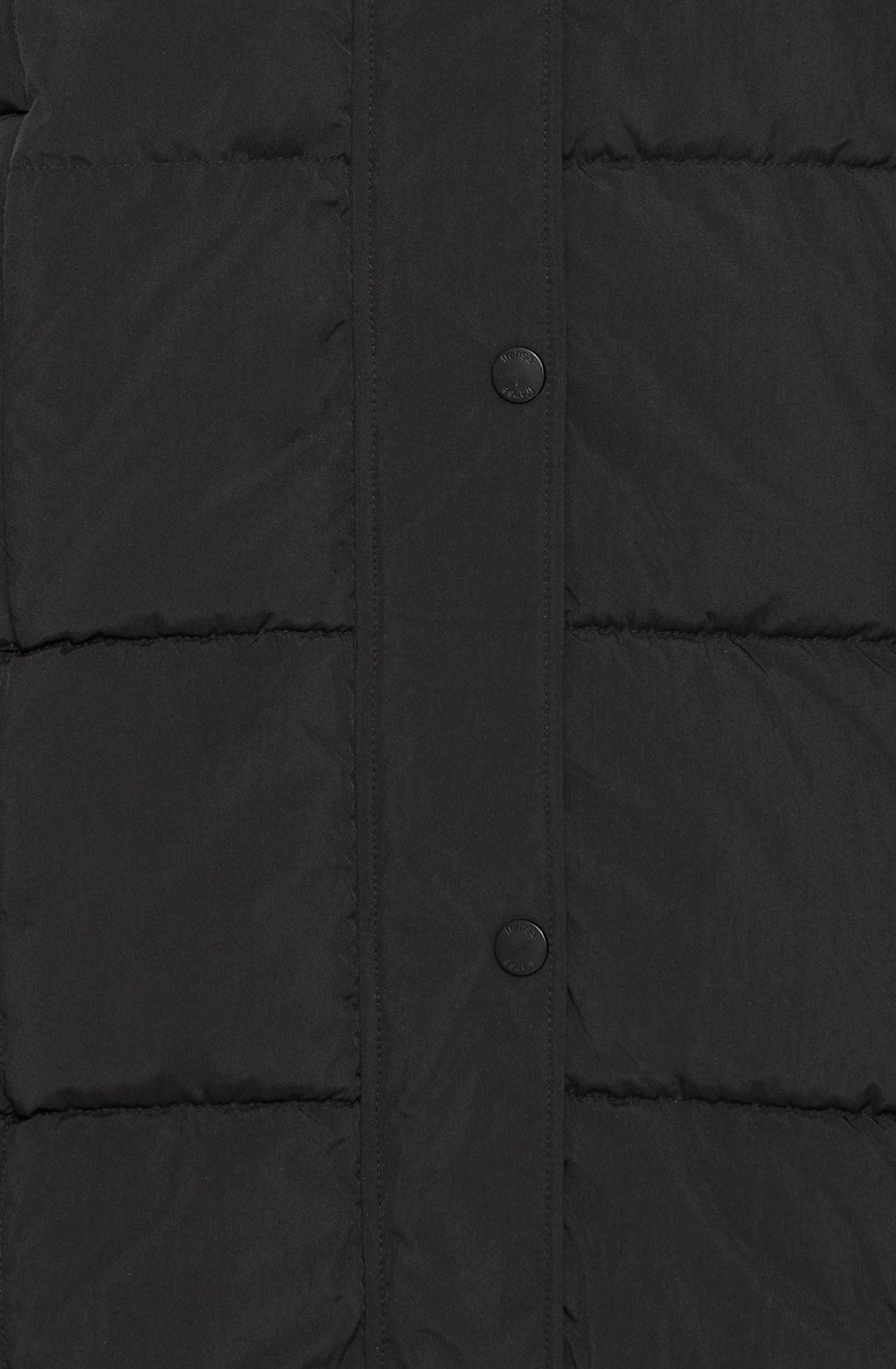 Eileen Square Quilted Black Coat