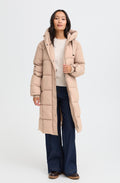 Eileen Square Quilted Desert Taupe Coat