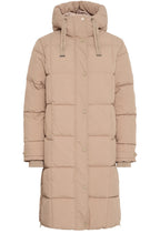 Eileen Square Quilted Desert Taupe Coat