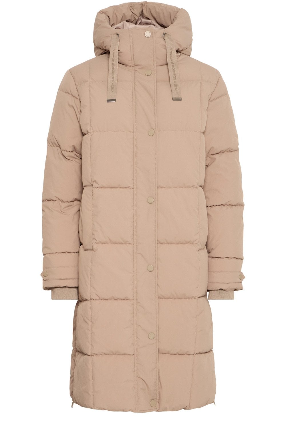 Eileen Square Quilted Desert Taupe Coat