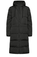 Estella Down Quilted Black Coat