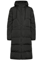 Estella Down Quilted Black Coat