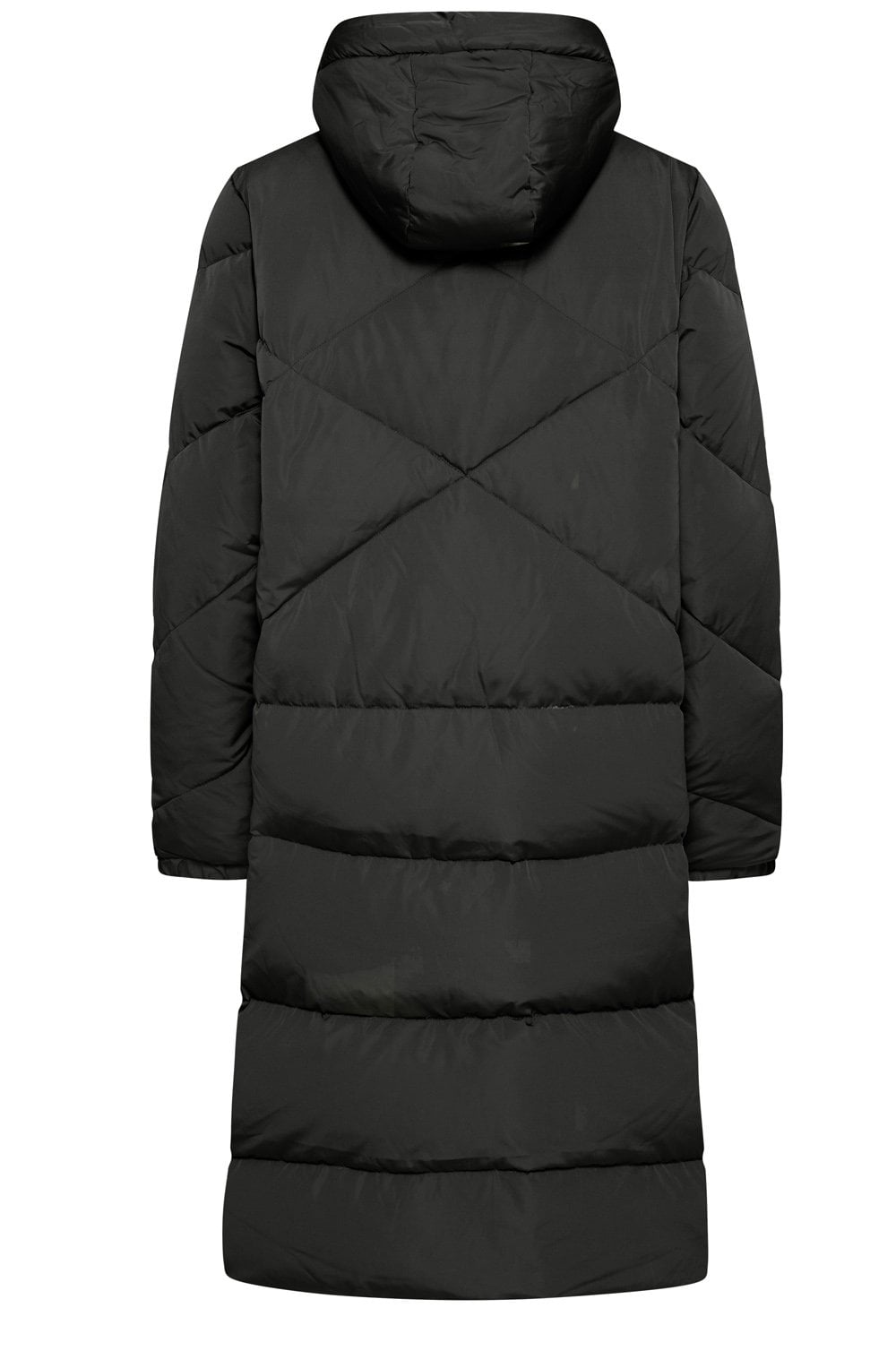 Estella Down Quilted Black Coat