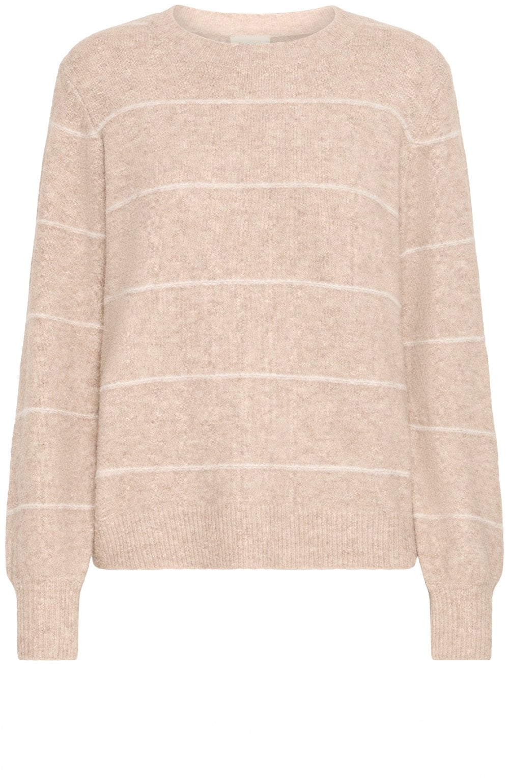 Feather Gray Knitted Stripe Jumper