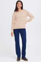 Feather Gray Knitted Stripe Jumper