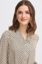 Feather Grey Silky Patterned Shirt Dress
