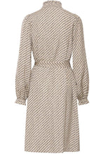 Feather Grey Silky Patterned Shirt Dress