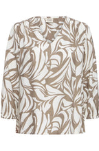 Floral Reverie Brown All Over Print Relaxed Blouse