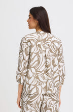 Floral Reverie Brown All Over Print Relaxed Blouse