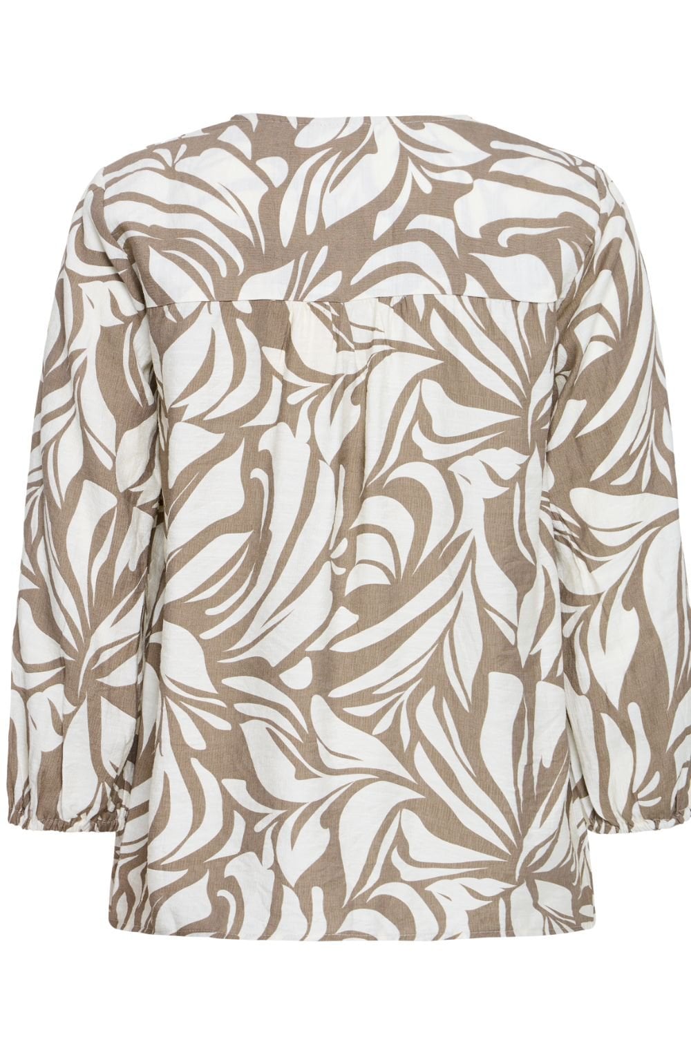 Floral Reverie Brown All Over Print Relaxed Blouse