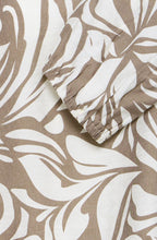 Floral Reverie Brown All Over Print Relaxed Blouse