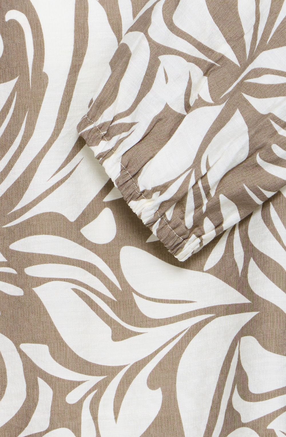 Floral Reverie Brown All Over Print Relaxed Blouse