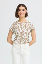 Floral Reverie Brown Silk Touch Jersey Top